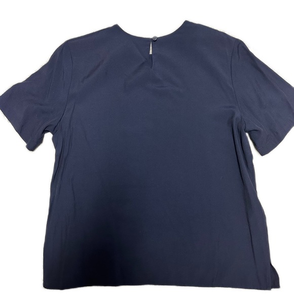 GLORIA LANCE | WOMEN’S BLOUSE | NAVY BLUE | SZ M | EUC - Picture 2 of 8